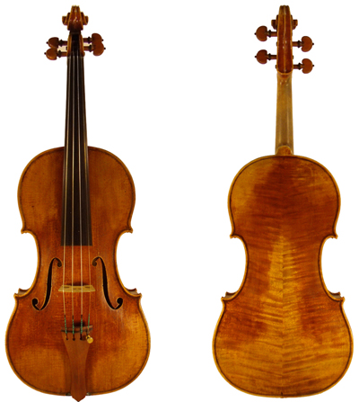 The top and back of Jeffrey Robinson Violin from Boulder, CO  1992
